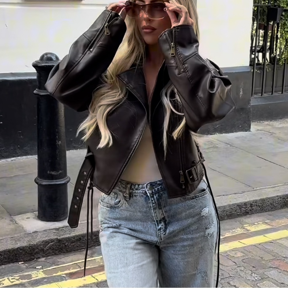 New w/ Tags! Leather Moto Jacket